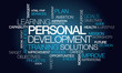 Personal development training plan word tag cloud illustration