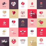 Set of icons for love and romantic events