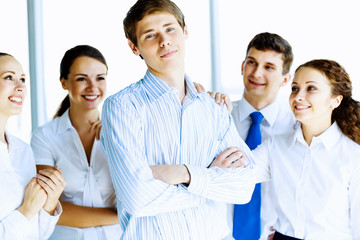 Fototapete - Successful business people