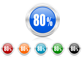 Aufkleber - 80 percent icon vector set