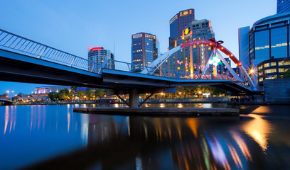 Melbourne on the night, Victoria, Australia