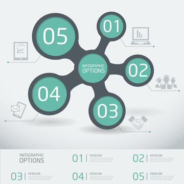 Infographic options - can be used for business - modern geometric vector illustration