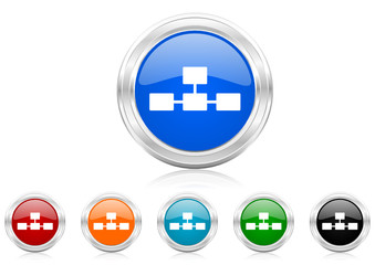 Fototapete - database icon vector set