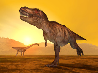 Obraz na płótnie dinozaur słońce zwierzę natura