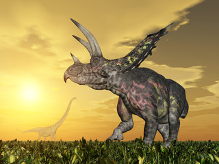 Wall Mural - Dinosaur Pentaceratops