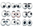 Cartoon expression eyes with different views