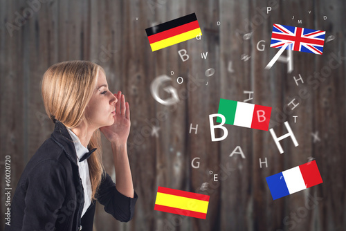 Fotografie, Obraz Foreign Language. Concept - learning, speaking, travel