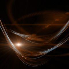 Poster - futuristic wave background design with lights