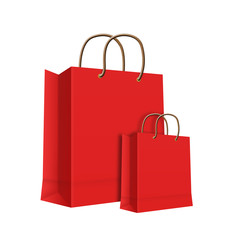  Shopping bags isolated on white background