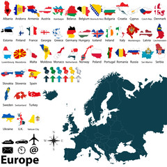 Political map of Europe