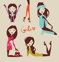 Wall Mural - fashion girls