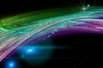 Poster - futuristic wave background design with lights