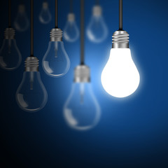 idea concept with light bulbs