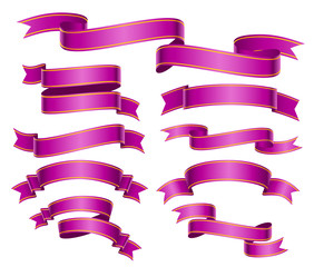 purple banners set