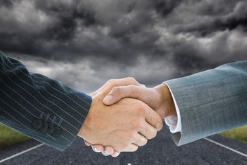Poster - Composite image of business handshake