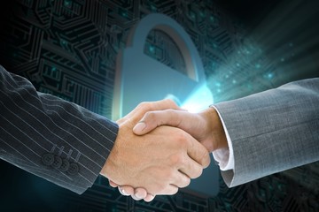 Wall Mural - Composite image of business handshake