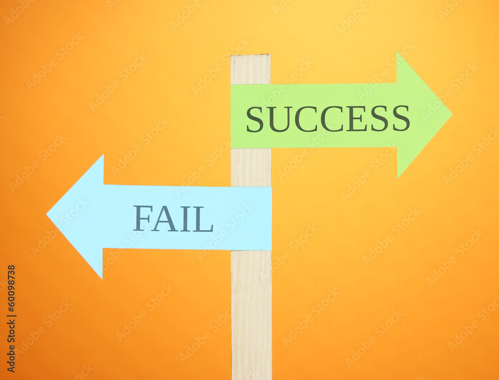 Conceptual  road signs on choice and decisions