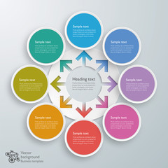 Wall Mural - infographics vector background 8-step process