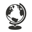 © edel28 - vector geography school earth globe black silhouette icon