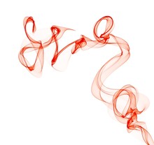 Twisted Red Smoke On White