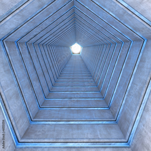 Naklejka na drzwi Corridor - 3D Rendering