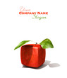 Cubic red apple