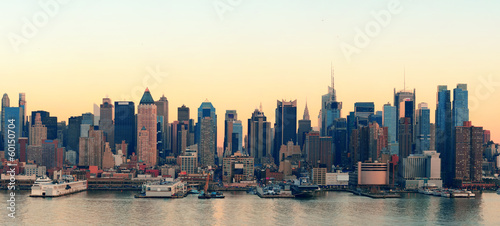 Obraz w ramie New York City sunset
