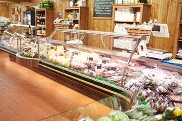 Empty Interior Of Delicatessen