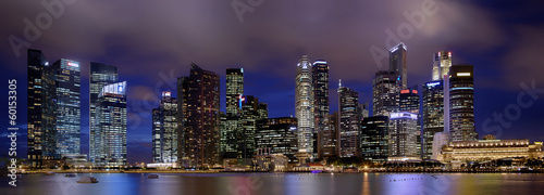 Fototapeta na wymiar panorama of Singapore city skyline