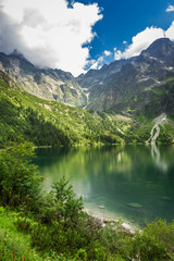Wall Mural - blue lake in the mountains