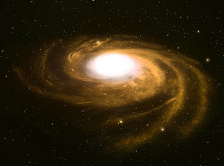 Wall Mural - spiral galaxy in deep space.