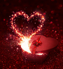 Wall Mural - valentine's day gift - with sparkling surprise