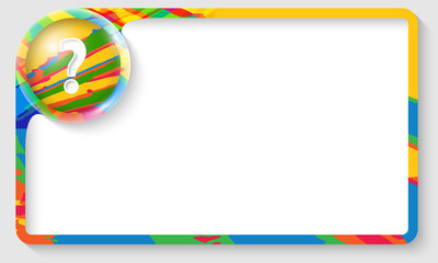 Poster - colored text frame for any text with question mark