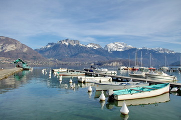 Poster - lac d'annecy-port de sevrier