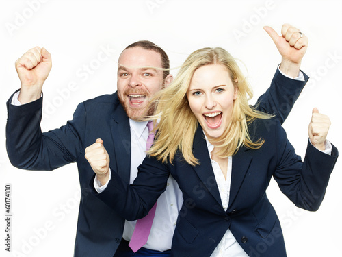 Fotografie, Obraz Business people are highly successful on all fronts