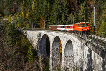 Plakat austria most wiadukt olej napędowy tourismus