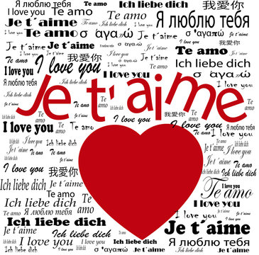 Heart  Ti amo in Gold and 