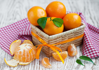 Wall Mural - Tangerine with segments