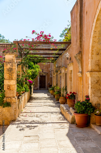 Obraz w ramie Monastery (friary) in Messara Valley at Crete, Greece