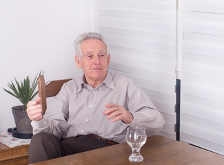 Wall Mural - Old man talking