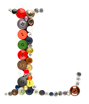 Buttons alphabet  - letter L -