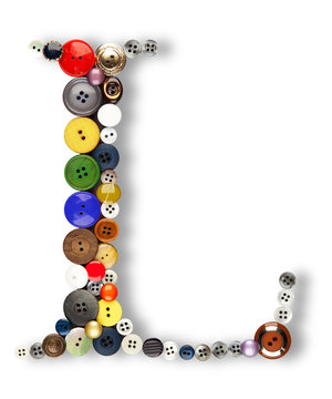 Buttons alphabet  - letter L -