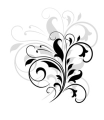 Poster - Swirling floral pattern