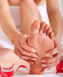 healthy foot massage, soft focus