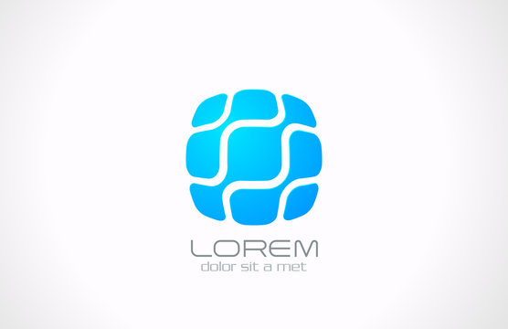Logo Electronics DNA Molecule technology abstract