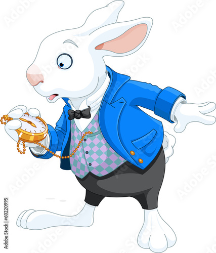 Fotomural White Rabbit with pocket watch