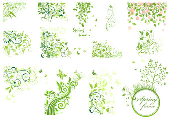 Poster - Set of spring floral design