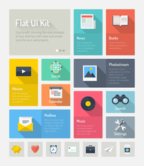 Leinwandbilder - Flat infographic website user interface concept