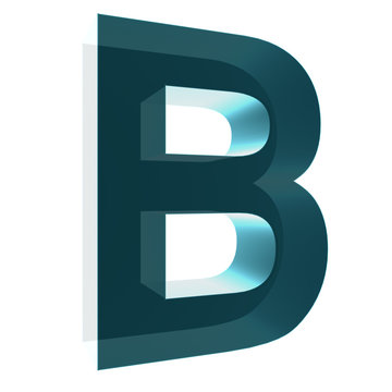 3d letter collection - B