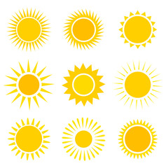 Wall Mural - sun icons set